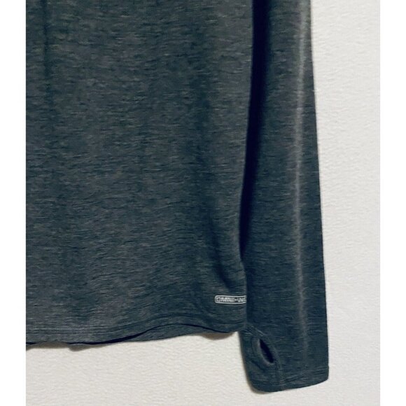 Omni Wool Shirt Mens XL Gray Quarter Zip Pullover Base Layer Thumbholes Outdoor - Picture 2 of 7